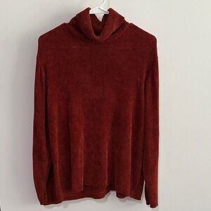 Rust Red/Burnt Orange Turtleneck Sweater